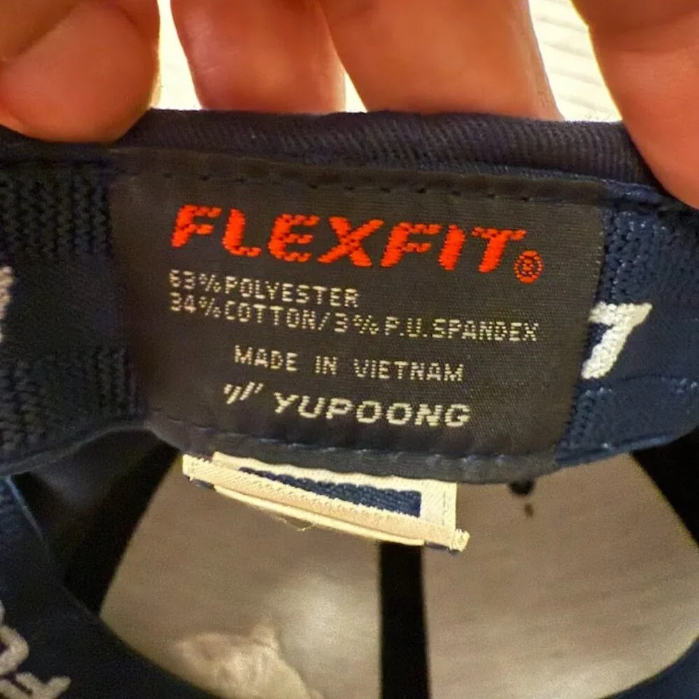NWT Fish Bone Skeleton Trucker Hat XL/XXL Flexfit Snapback‎ Navy